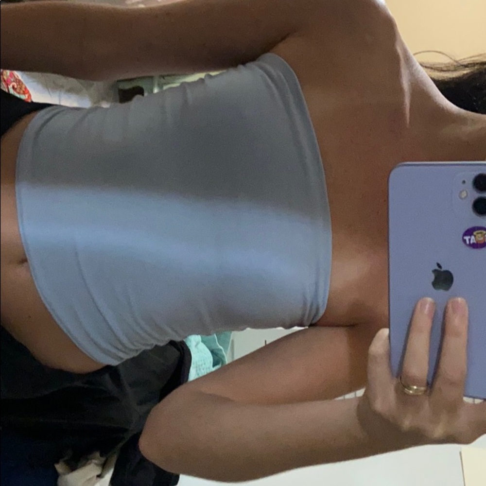 BRANDY MELVILLE LIGHT BLUE TUBE TOP